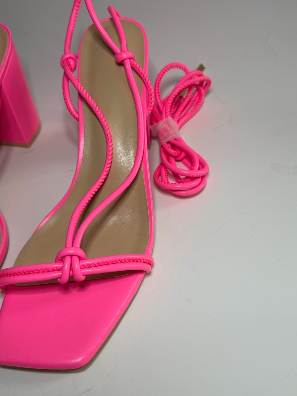 Women’s Strappy Block Heel Sandals in Hot Pink size 10 - Picture 12 of 15